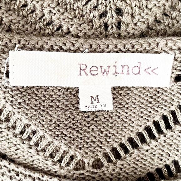 REWIND Olive Green Crochet Mini Tank Dress, M, NWOT! - Picture 8 of 8